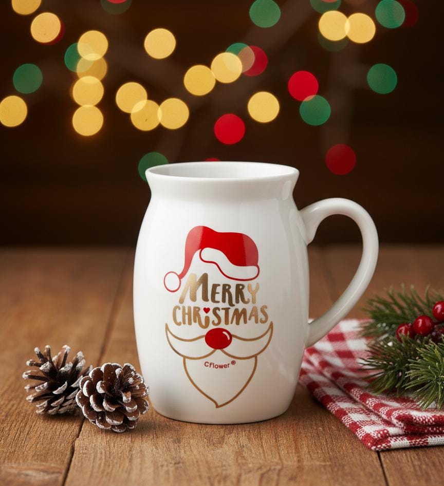 Cflower 400ml Ceramic Mug with Santa Claus Design – Classic White Christmas Mug for Hot Chocolate & Gifting - Al Kabayel Discount CentreCflower 400ml Ceramic Mug with Santa Claus Design – Classic White Christmas Mug for Hot Chocolate & GiftingMugsCFLOWERAl Kabayel Discount Centre