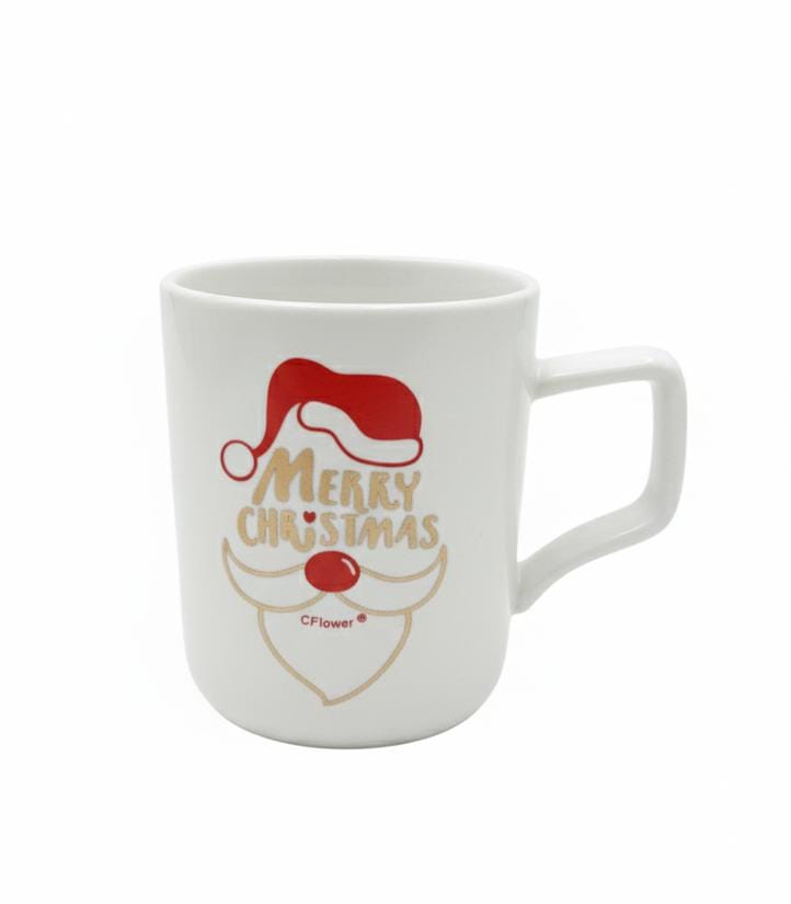 Cflower 430ml Large Ceramic Mug with Santa Claus Design – White Christmas Mug for Hot Beverages & Festive Décor - Al Kabayel Discount CentreCflower 430ml Large Ceramic Mug with Santa Claus Design – White Christmas Mug for Hot Beverages & Festive DécorMugsCFLOWERAl Kabayel Discount Centre