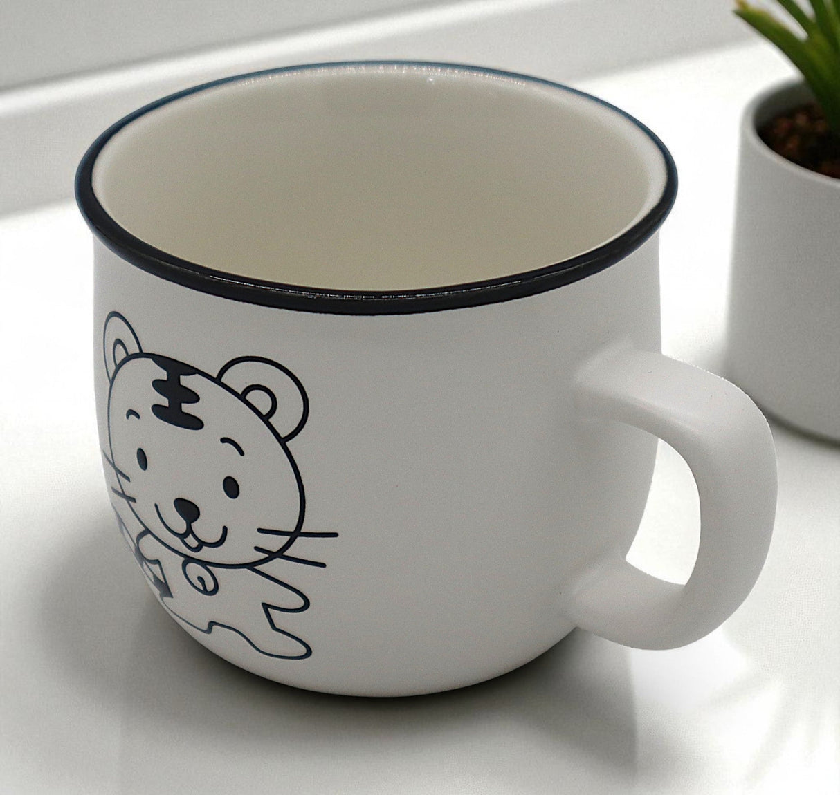 CFLOWER Porcelain Mug 400ml – White Cup with Playful Kitten Design, Adorable Coffee Mug for Daily Use & Gifting - Al Kabayel Discount CentreCFLOWER Porcelain Mug 400ml – White Cup with Playful Kitten Design, Adorable Coffee Mug for Daily Use & GiftingMugsCFLOWERAl Kabayel Discount Centre