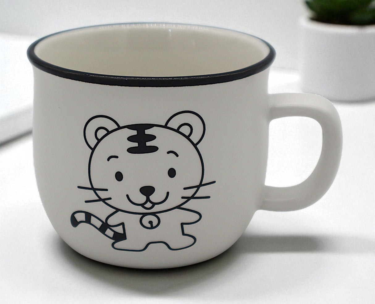 CFLOWER Porcelain Mug 400ml – White Cup with Playful Kitten Design, Adorable Coffee Mug for Daily Use & Gifting - Al Kabayel Discount CentreCFLOWER Porcelain Mug 400ml – White Cup with Playful Kitten Design, Adorable Coffee Mug for Daily Use & GiftingMugsCFLOWERAl Kabayel Discount Centre