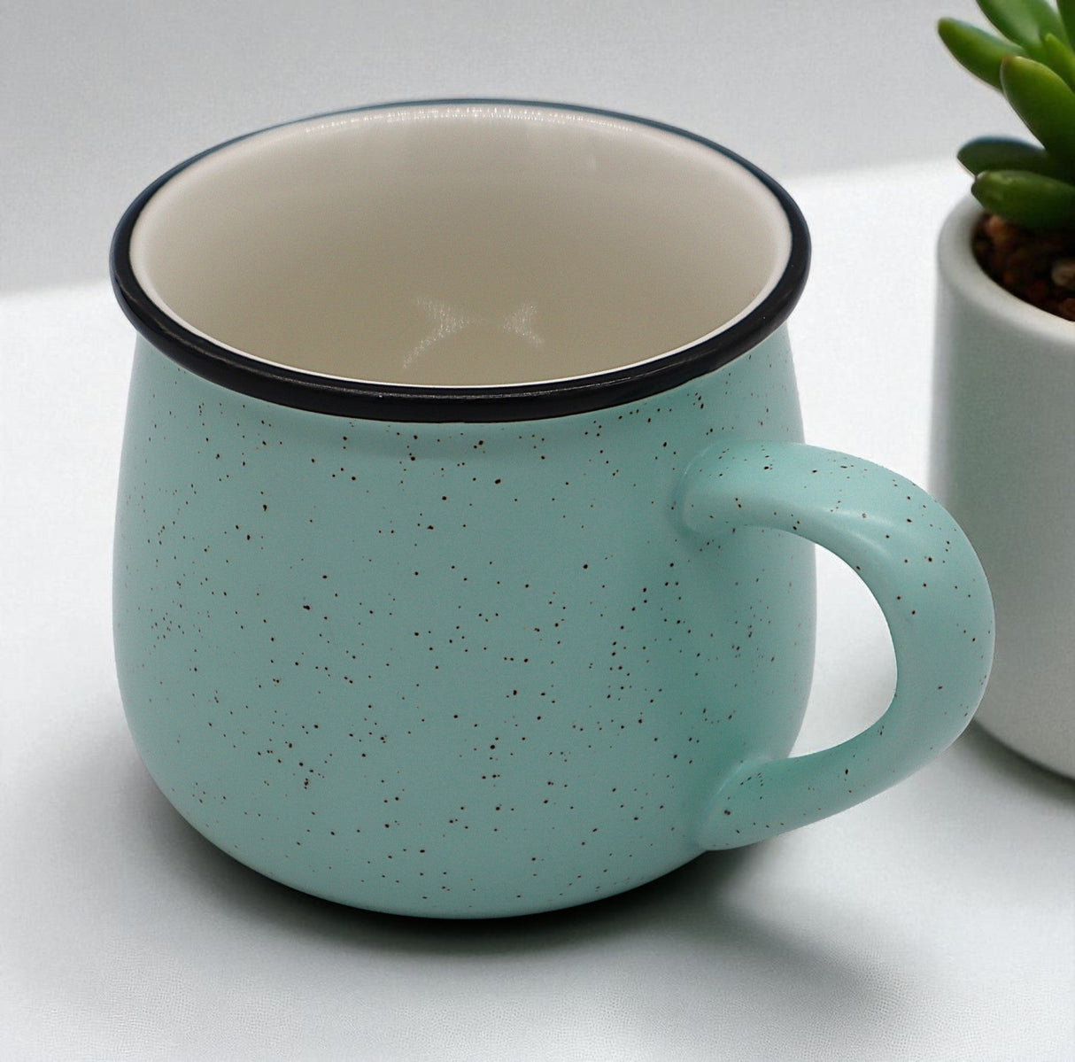 CFLOWER Premium Porcelain Mug 400ml – Elegant Green Cup with Classic Brown Dots, Durable & Stylish for Daily Coffee or Tea - Al Kabayel Discount CentreCFLOWER Premium Porcelain Mug 400ml – Elegant Green Cup with Classic Brown Dots, Durable & Stylish for Daily Coffee or TeaMugsCFLOWERAl Kabayel Discount Centre