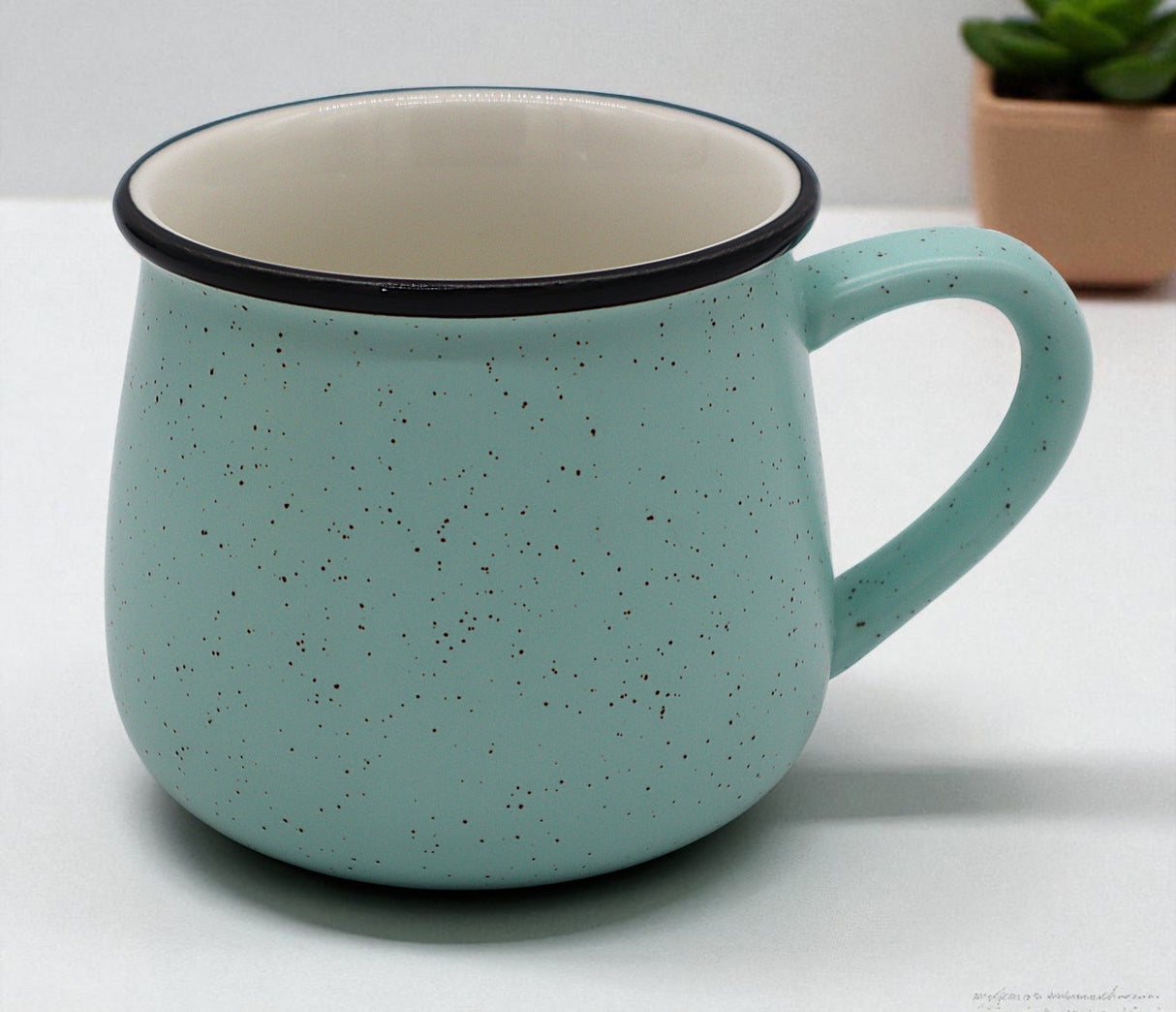 CFLOWER Premium Porcelain Mug 400ml – Elegant Green Cup with Classic Brown Dots, Durable & Stylish for Daily Coffee or Tea - Al Kabayel Discount CentreCFLOWER Premium Porcelain Mug 400ml – Elegant Green Cup with Classic Brown Dots, Durable & Stylish for Daily Coffee or TeaMugsCFLOWERAl Kabayel Discount Centre