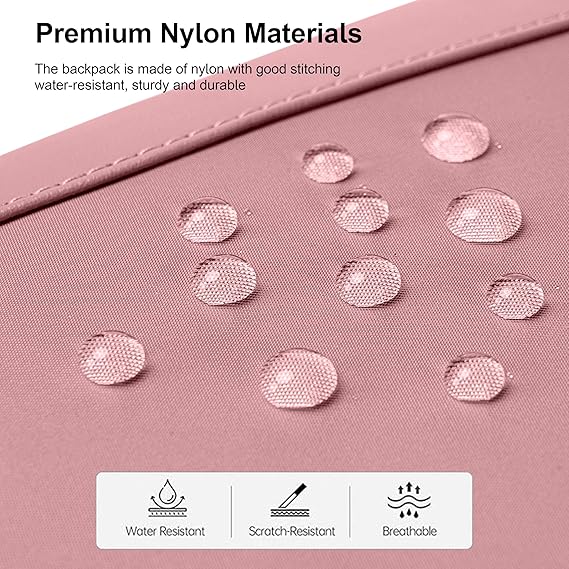 Chantria Premium Backpack 26.5cm*10cm*37cm for Woman, 100% Nylon Body with 100% Polyester Lining, Pink - CB00769 - Al Kabayel Discount CentreChantria Premium Backpack 26.5cm*10cm*37cm for Woman, 100% Nylon Body with 100% Polyester Lining, Pink - CB00769School BagsCHANTRIAAl Kabayel Discount Centre