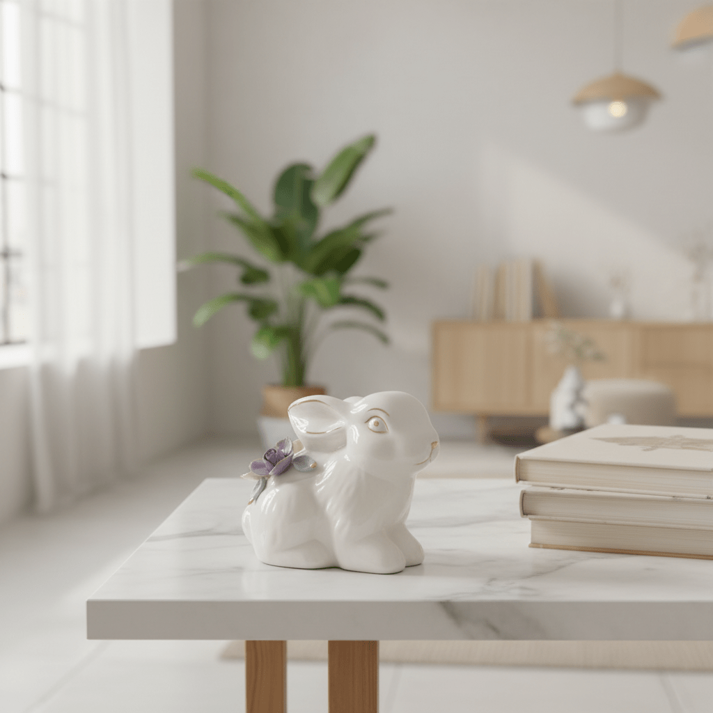 Charming White Ceramic Rabbit Table Accent with Colourful Flower Design for Modern Interiors – 10×12cm - Al Kabayel Discount CentreCharming White Ceramic Rabbit Table Accent with Colourful Flower Design for Modern Interiors – 10×12cmHome Décor AccentsAKDCAl Kabayel Discount Centre