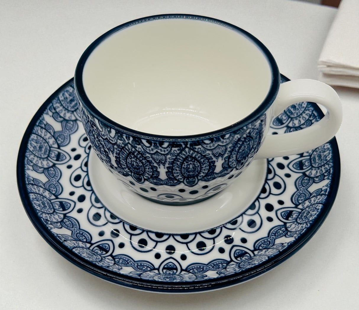 Che Brucia Ceramic Cup & Saucer Set 200ml, Blue Floral Pattern - Al Kabayel Discount CentreChe Brucia Ceramic Cup & Saucer Set 200ml, Blue Floral PatternTea CupsCHE BRUCIAAl Kabayel Discount Centre