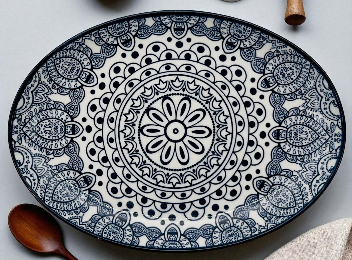 Che Brucia Ceramic Oval Plate 8", Blue Floral Pattern - Al Kabayel Discount CentreChe Brucia Ceramic Oval Plate 8", Blue Floral PatternPlatesCHE BRUCIAAl Kabayel Discount Centre