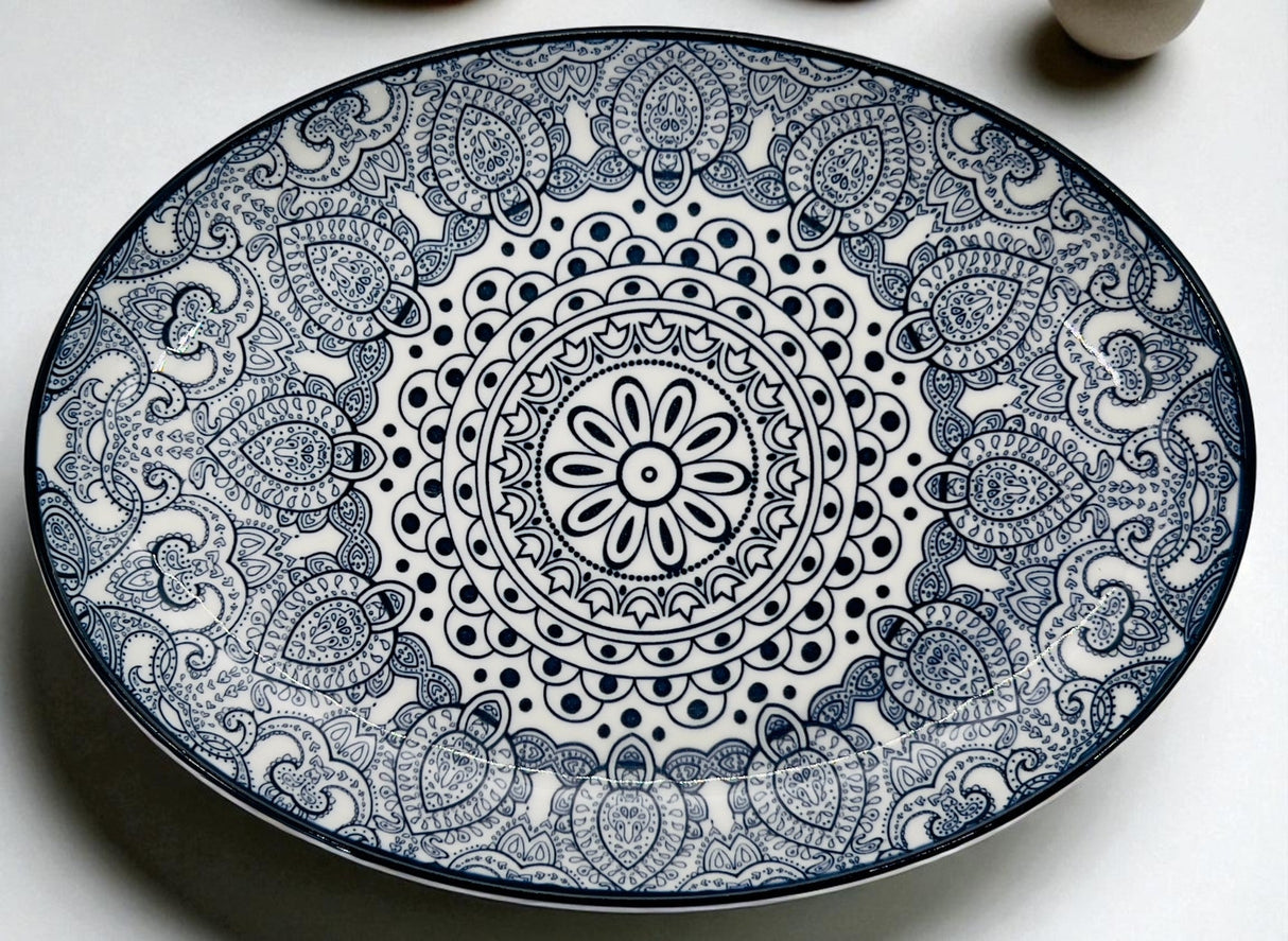 Che Brucia Ceramic Oval Serving Plate 10", Blue Floral Pattern - Al Kabayel Discount CentreChe Brucia Ceramic Oval Serving Plate 10", Blue Floral PatternPlatesCHE BRUCIAAl Kabayel Discount Centre