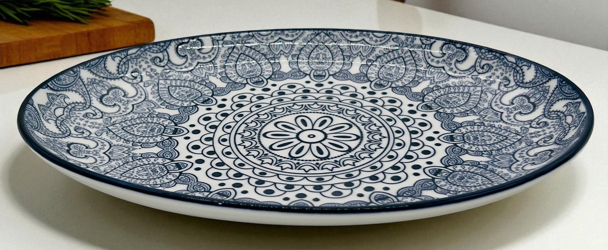 Che Brucia Ceramic Oval Serving Plate 10", Blue Floral Pattern - Al Kabayel Discount CentreChe Brucia Ceramic Oval Serving Plate 10", Blue Floral PatternPlatesCHE BRUCIAAl Kabayel Discount Centre
