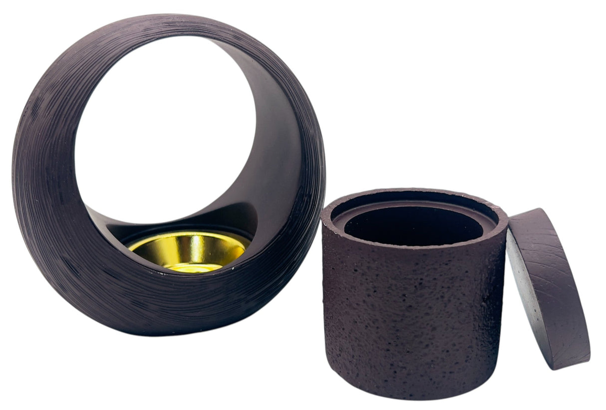 Cherry Luxury Incense Burner Set 26cm*12cm*13.5cm, Gypsum/POP Material, Dark Brown, 2230 - 10 - Al Kabayel Discount CentreCherry Luxury Incense Burner Set 26cm*12cm*13.5cm, Gypsum/POP Material, Dark Brown, 2230 - 10Home Décor AccentsCHERRYAl Kabayel Discount Centre