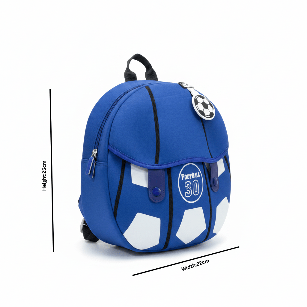 Chrisbella Blue Soft Neoprene Football Kids Backpack – 25×22cm - Al Kabayel Discount CentreChrisbella Blue Soft Neoprene Football Kids Backpack – 25×22cmSchool BagsCHRISBELLAAl Kabayel Discount Centre