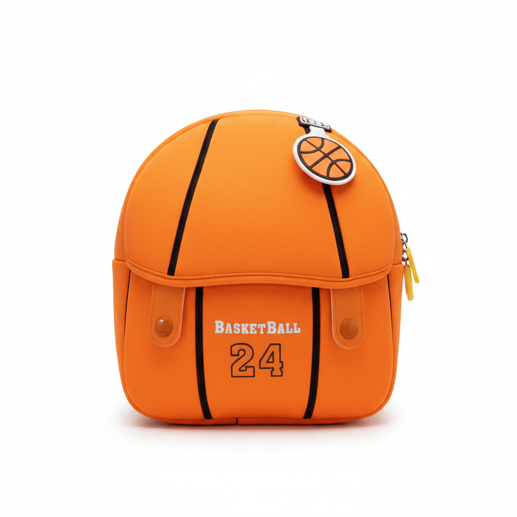 Chrisbella Orange Basketball Soft Neoprene Kids Backpack - 25×22 cm - Al Kabayel Discount CentreChrisbella Orange Basketball Soft Neoprene Kids Backpack - 25×22 cmSchool BagsCHRISBELLAAl Kabayel Discount Centre