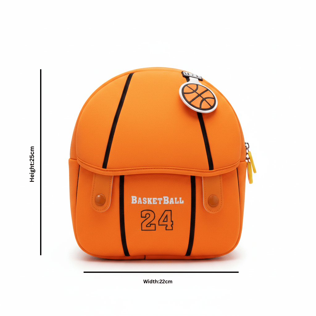 Chrisbella Orange Basketball Soft Neoprene Kids Backpack - 25×22 cm - Al Kabayel Discount CentreChrisbella Orange Basketball Soft Neoprene Kids Backpack - 25×22 cmSchool BagsCHRISBELLAAl Kabayel Discount Centre