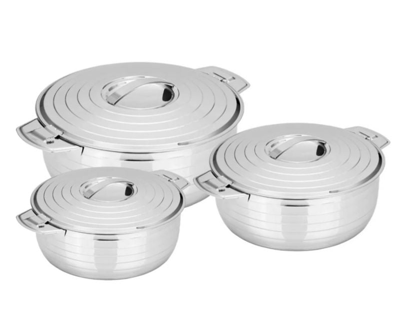 CLASSIC LINE Stainless Steel Hotpot 3pcs 2500ml, 3500ml, 5000ml - Al Kabayel Discount CentreCLASSIC LINE Stainless Steel Hotpot 3pcs 2500ml, 3500ml, 5000mlCasserolesCLASSICAl Kabayel Discount Centre