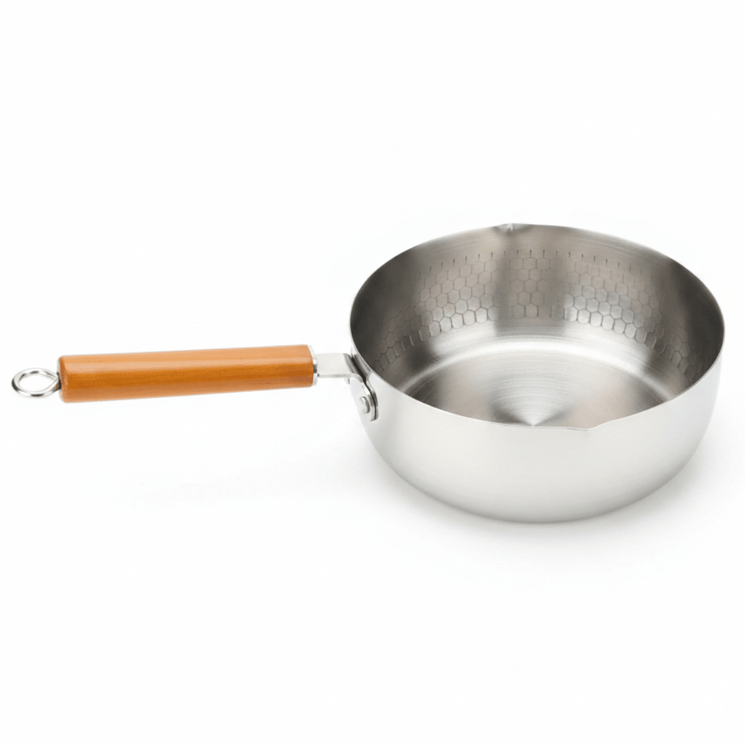 Classic Stainless Steel Milk Pot with Heat - Resistant Wooden Handle – Durable Kitchen Essential (24 cm) - Al Kabayel Discount CentreClassic Stainless Steel Milk Pot with Heat - Resistant Wooden Handle – Durable Kitchen Essential (24 cm)Frying Pans & SkilletsAKDCAl Kabayel Discount Centre