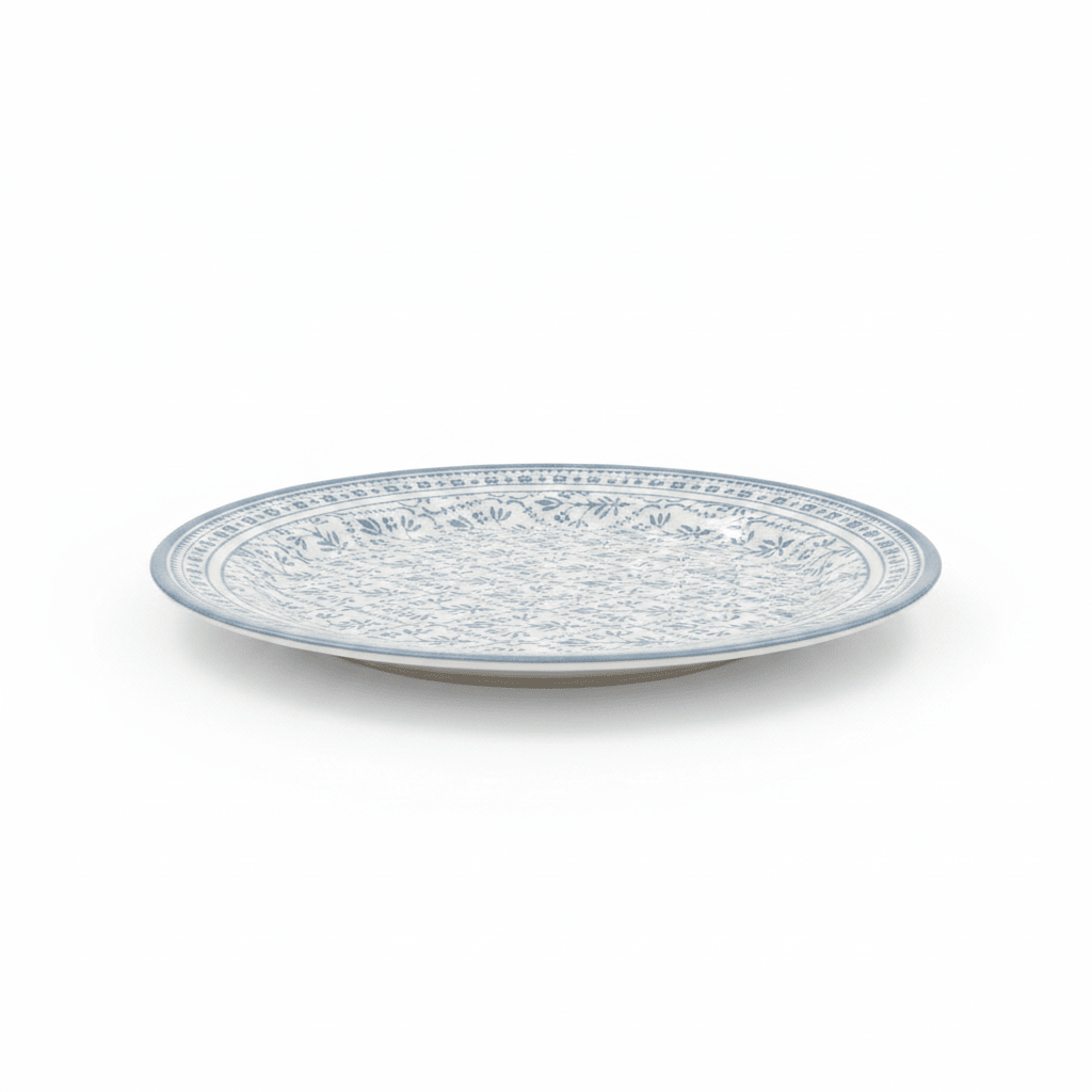 Claytan White Round Ceramic Salad Plate with Light Blue Floral Design - 8.2 Inch - Al Kabayel Discount CentreClaytan White Round Ceramic Salad Plate with Light Blue Floral Design - 8.2 InchPlatesCLAYTANAl Kabayel Discount Centre