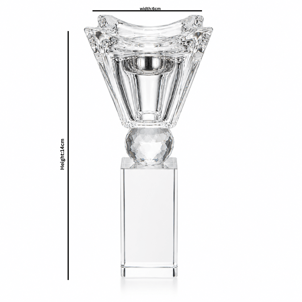 Clear Crystal Glass Incense Burner – 14×6 cm - Al Kabayel Discount CentreClear Crystal Glass Incense Burner – 14×6 cmIncense BurnersAKDCAl Kabayel Discount Centre