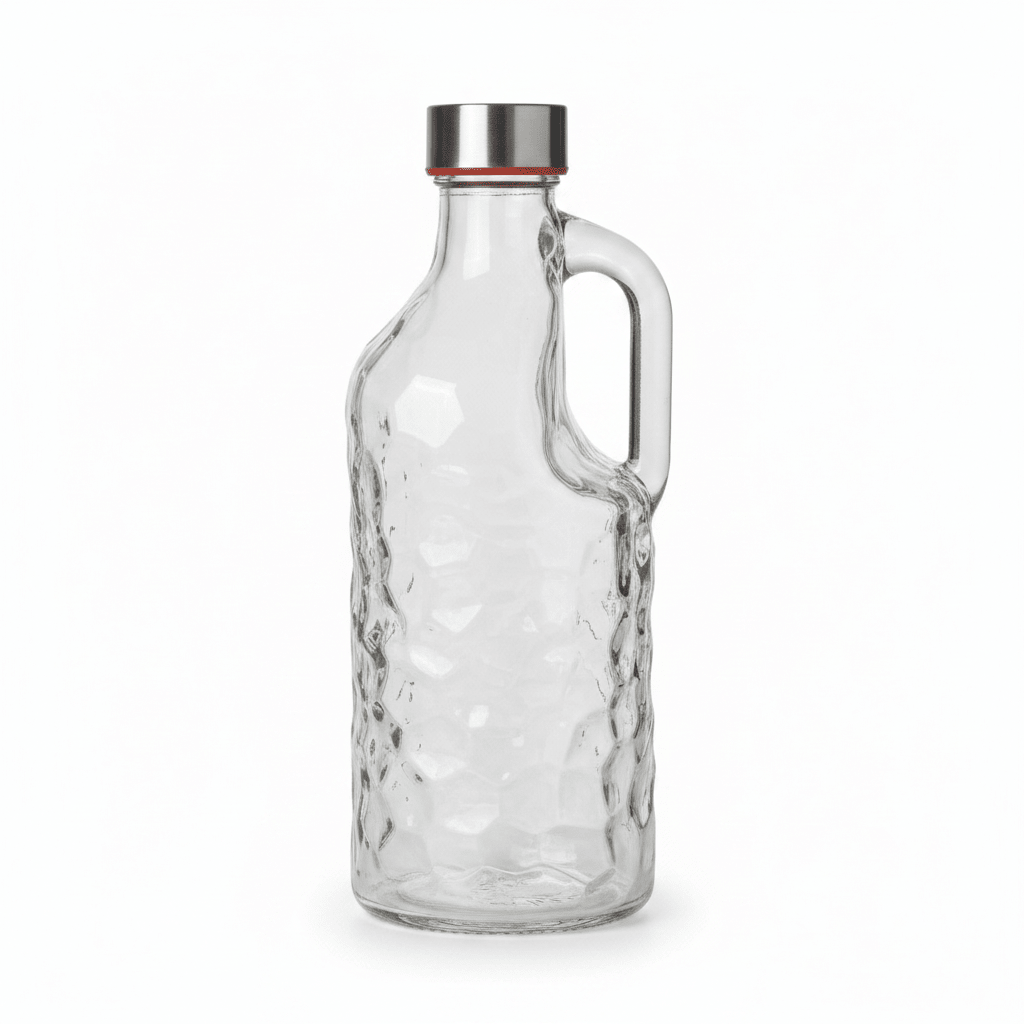 Clear Glass Bottle with Handle - 1 Litre - Al Kabayel Discount CentreClear Glass Bottle with Handle - 1 LitreKitchen Utensils & GadgetsAKDCAl Kabayel Discount Centre