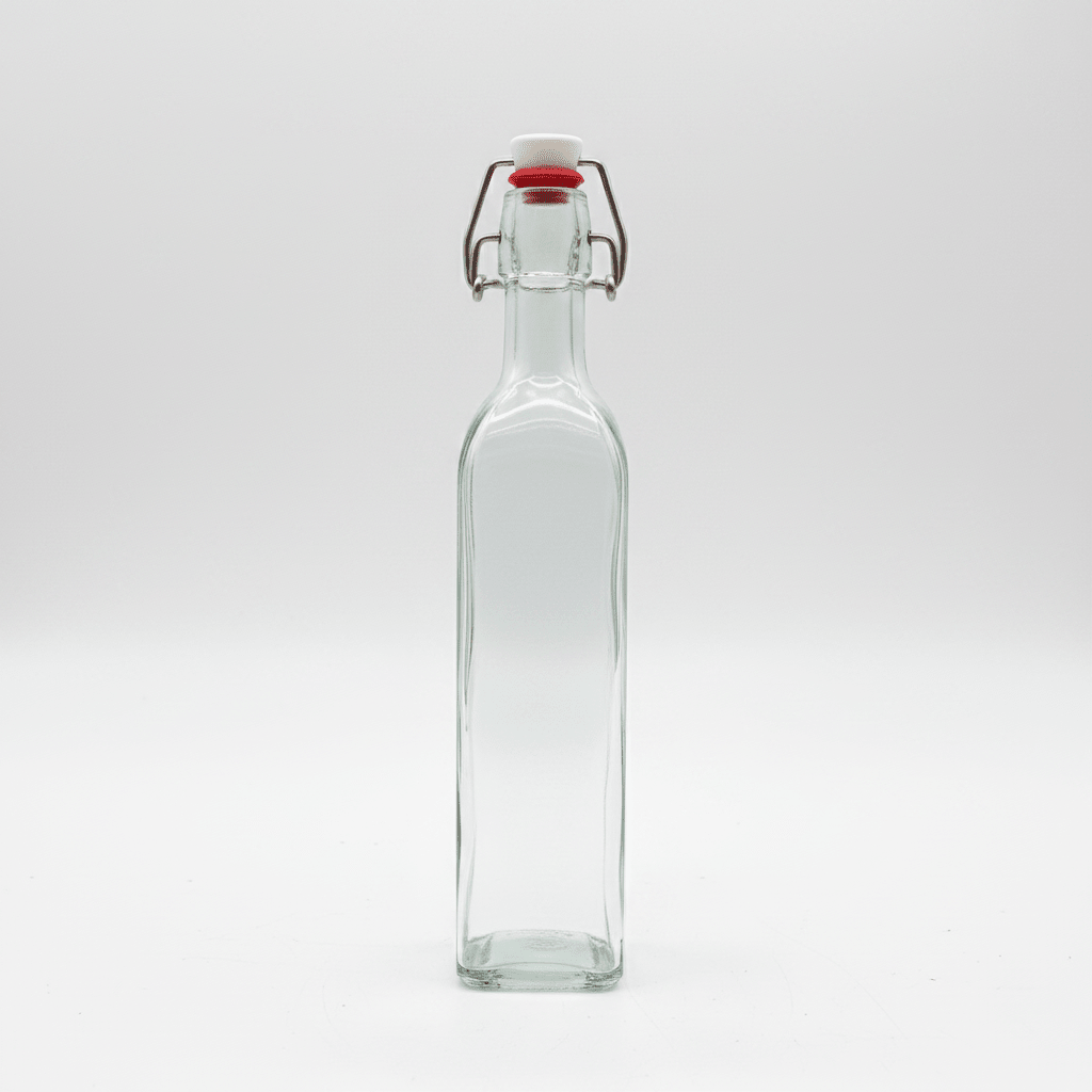 Clear Glass Oil Bottle with Swing Top Stopper – 300ml - Al Kabayel Discount CentreClear Glass Oil Bottle with Swing Top Stopper – 300mlOil DispensersAKDCAl Kabayel Discount Centre