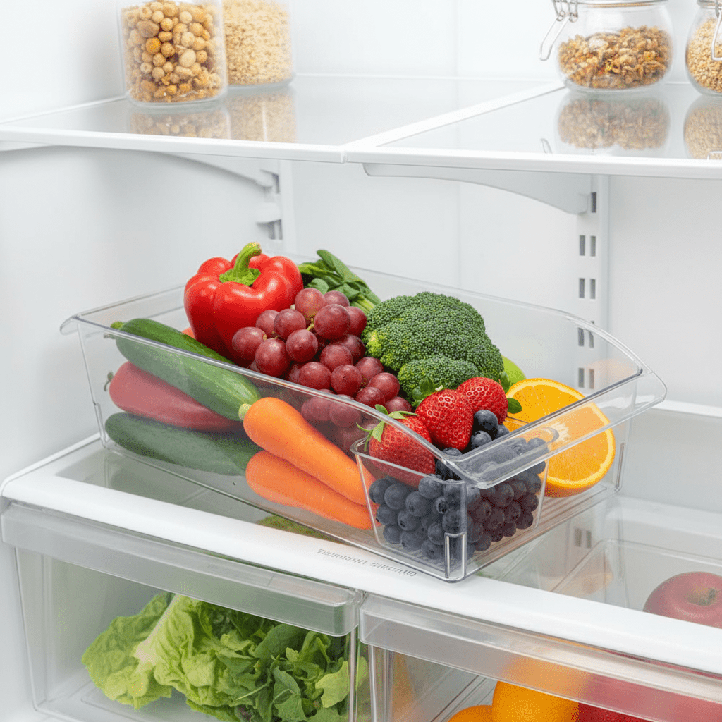 Clear Plastic Storage Bin – 31×15cm | Fridge & Home Organizer - Al Kabayel Discount CentreClear Plastic Storage Bin – 31×15cm | Fridge & Home OrganizerOrganizers & AccessoriesAKDCAl Kabayel Discount Centre