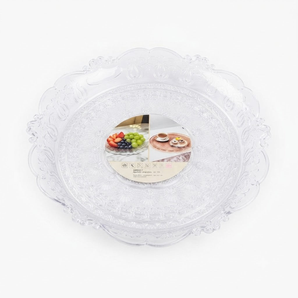 Clear Round Plastic Fruit Plate - 38 cm - Al Kabayel Discount CentreClear Round Plastic Fruit Plate - 38 cmServing TraysAKDCAl Kabayel Discount Centre