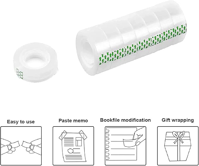 Clear Stationary Tape 8Pc - Al Kabayel Discount CentreClear Stationary Tape 8PcCorrection Fluids & TapesAKDCAl Kabayel Discount Centre