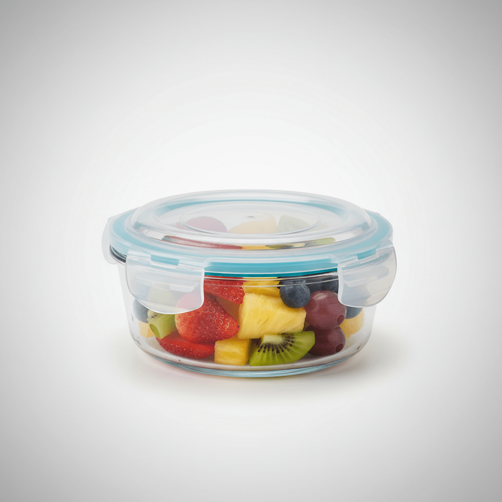 Cloc Round Glass Food Storage Container with Strong Airtight Plastic Lid – Durable and Reusable – 620 ml - Al Kabayel Discount CentreCloc Round Glass Food Storage Container with Strong Airtight Plastic Lid – Durable and Reusable – 620 mlFood ContainersCLOCAl Kabayel Discount Centre