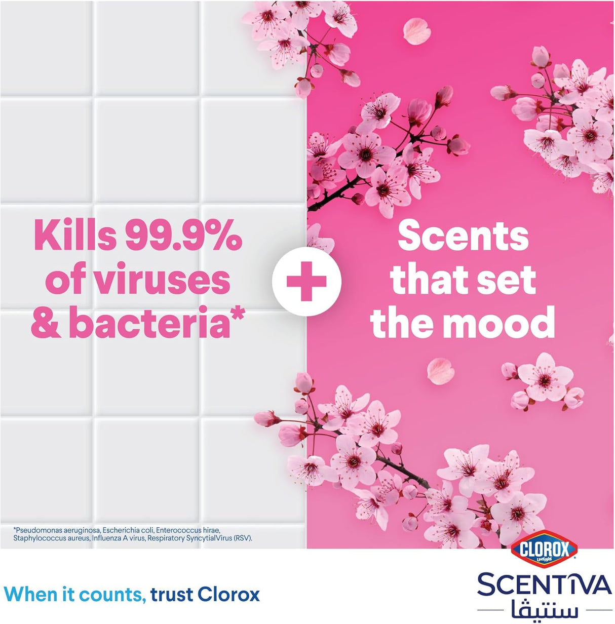 Clorox Scentiva Disinfectant Floor Cleaner 1.5L, Japanese Spring Blossom, Kills 99.9% of Viruses and Bacteria, Bleach Free - Al Kabayel Discount CentreClorox Scentiva Disinfectant Floor Cleaner 1.5L, Japanese Spring Blossom, Kills 99.9% of Viruses and Bacteria, Bleach FreeHome SuppliesCLOROXAl Kabayel Discount Centre