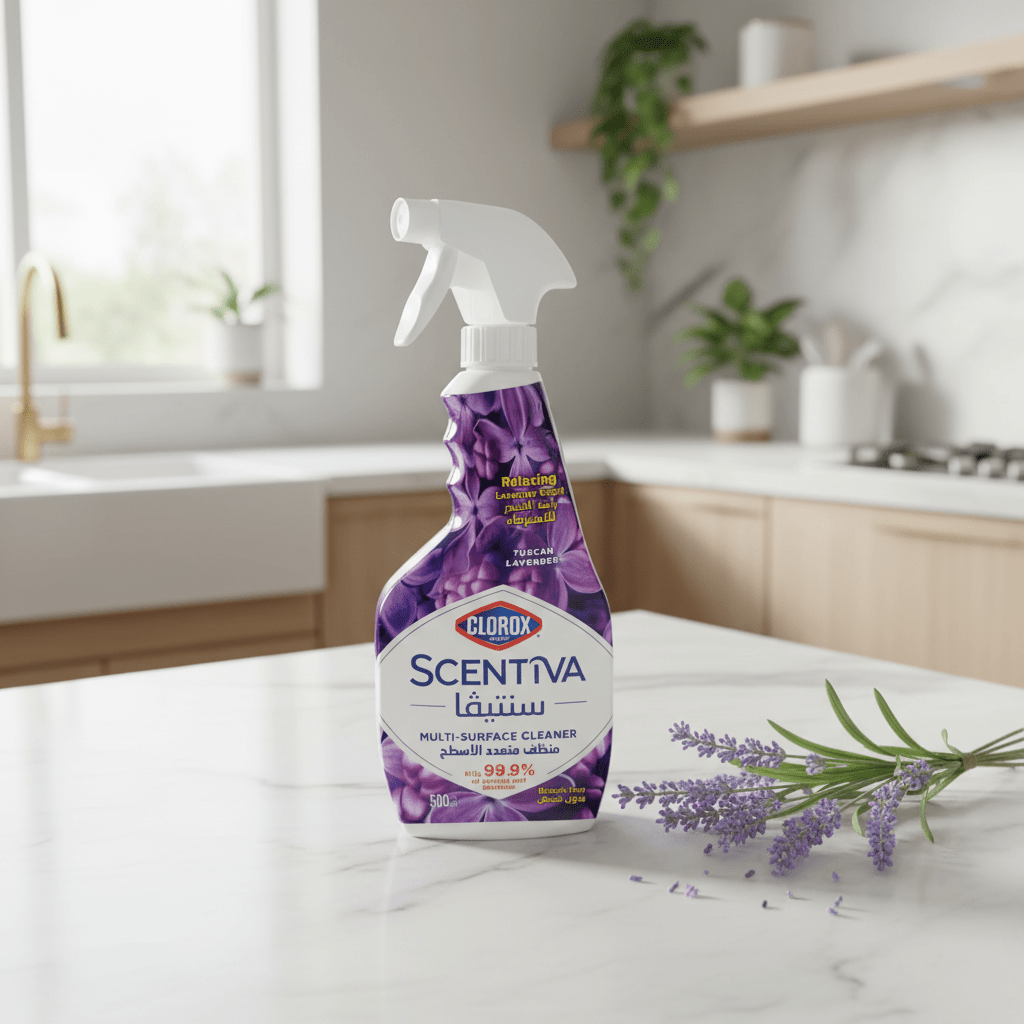 Clorox Scentiva Multi Surface Cleaner Tuscan Lavender Bleach Free Disinfectant Spray - 500 ml - Al Kabayel Discount CentreClorox Scentiva Multi Surface Cleaner Tuscan Lavender Bleach Free Disinfectant Spray - 500 mlHousehold CleaningCLOROXAl Kabayel Discount Centre