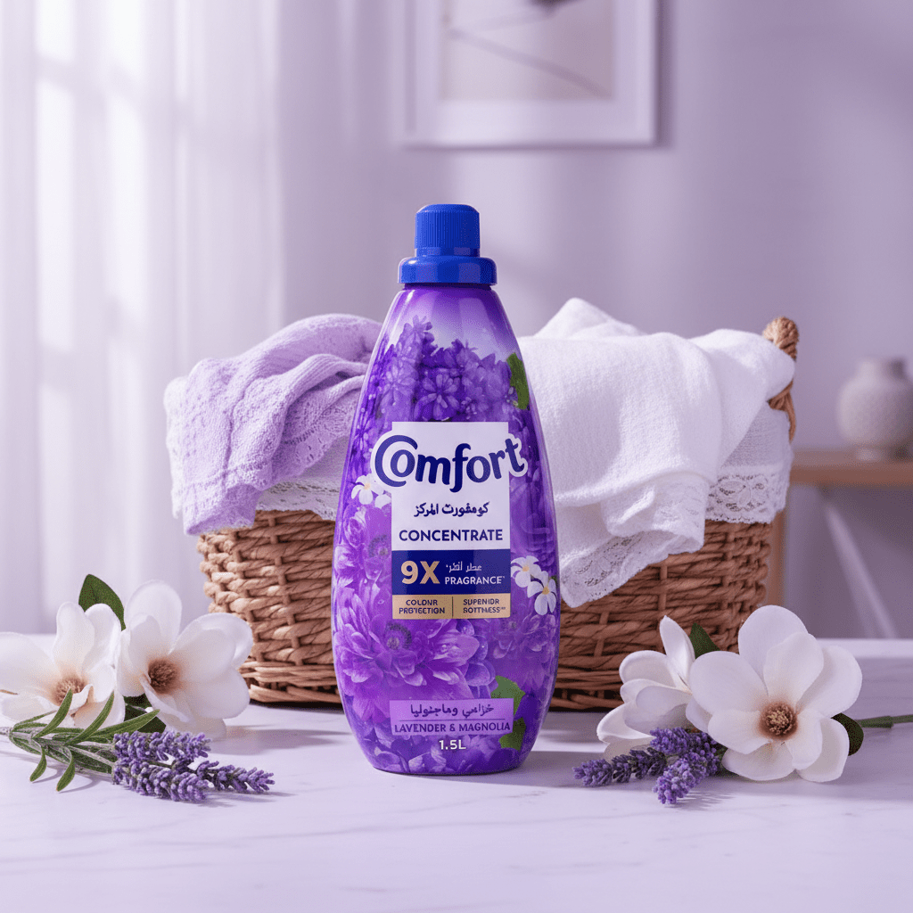 Comfort Concentrate Fabric Softener 1.5L, Lavender & Magnolia, 9X Fragrance, Colour Protection and Superior Softness - Al Kabayel Discount CentreComfort Concentrate Fabric Softener 1.5L, Lavender & Magnolia, 9X Fragrance, Colour Protection and Superior SoftnessLaundry CareCOMFORTAl Kabayel Discount Centre