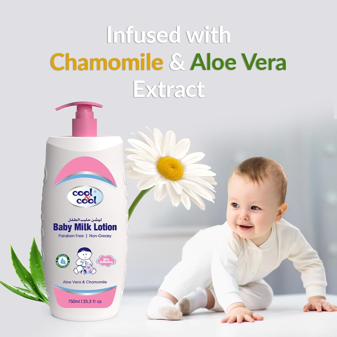 Cool & Cool Baby Milk Lotion 750ml - Al Kabayel Discount CentreCool & Cool Baby Milk Lotion 750mlBaby ProductsCOOL & COOLAl Kabayel Discount Centre