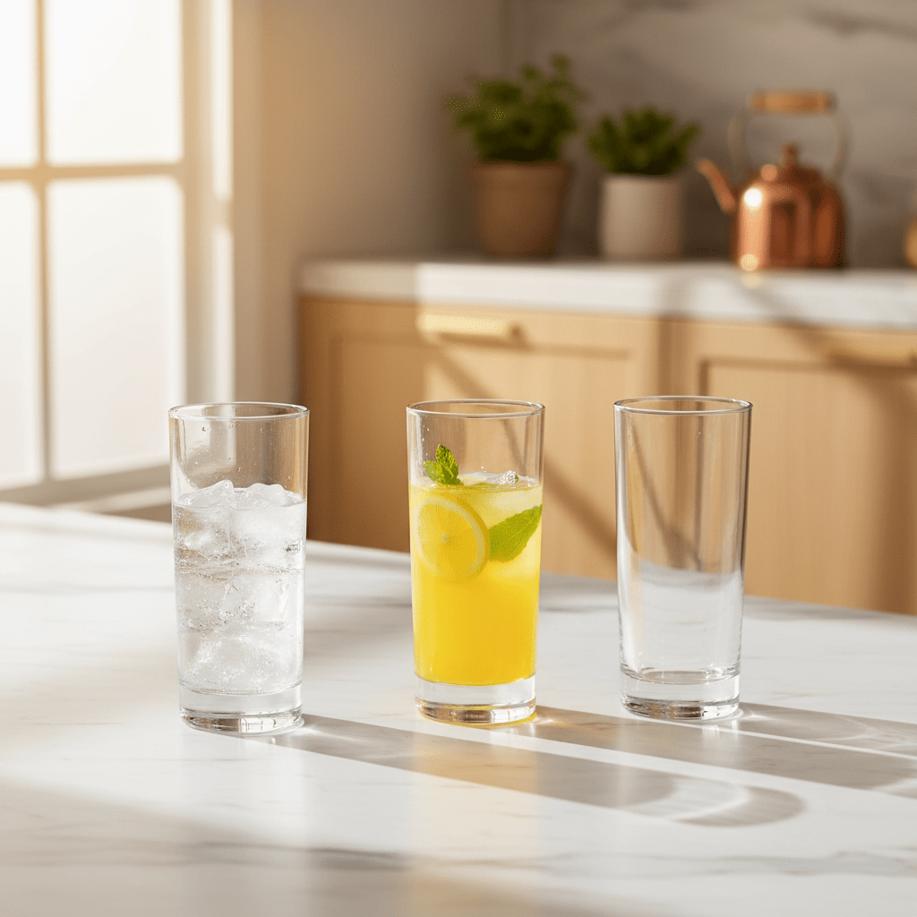 Cortina Tall Long Drink Glass Set 280 ml Modern Beverage Glassware (3 Pieces) - Al Kabayel Discount CentreCortina Tall Long Drink Glass Set 280 ml Modern Beverage Glassware (3 Pieces)TumblersCORTINAAl Kabayel Discount Centre