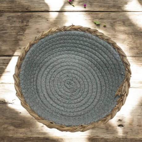 Cotton Rope Baskets Bowl Shape Storage Basket Organizing other Items 18cmX7cm (Medium) - Al Kabayel Discount CentreCotton Rope Baskets Bowl Shape Storage Basket Organizing other Items 18cmX7cm (Medium)RattanAKDCAl Kabayel Discount Centre