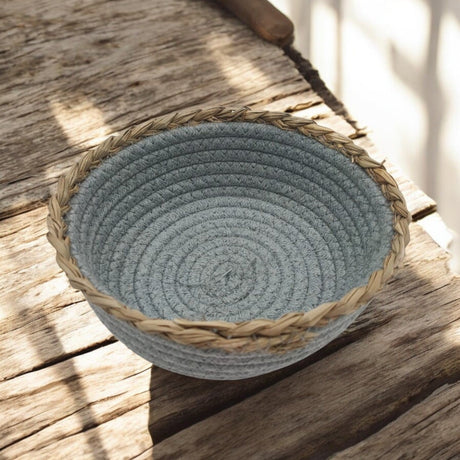 Cotton Rope Baskets Bowl Shape Storage Basket Organizing other Items 21cmX8cm (Large) - Al Kabayel Discount CentreCotton Rope Baskets Bowl Shape Storage Basket Organizing other Items 21cmX8cm (Large)RattanAKDCAl Kabayel Discount Centre