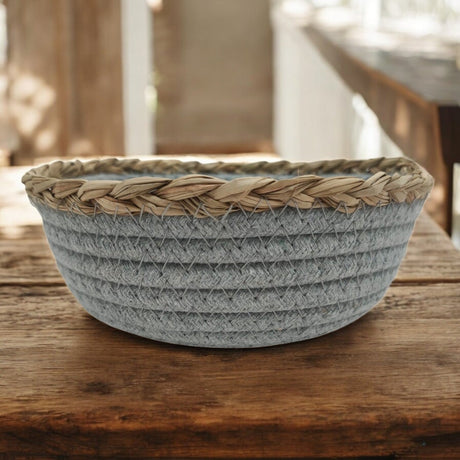 Cotton Rope Baskets Bowl Shape Storage Basket Organizing other Items 21cmX8cm (Large) - Al Kabayel Discount CentreCotton Rope Baskets Bowl Shape Storage Basket Organizing other Items 21cmX8cm (Large)RattanAKDCAl Kabayel Discount Centre