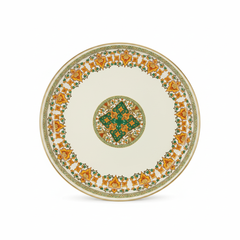Cream Enamel Round Serving Tray with Floral Design – 36cm - Al Kabayel Discount CentreCream Enamel Round Serving Tray with Floral Design – 36cmServing TraysAKDCAl Kabayel Discount Centre