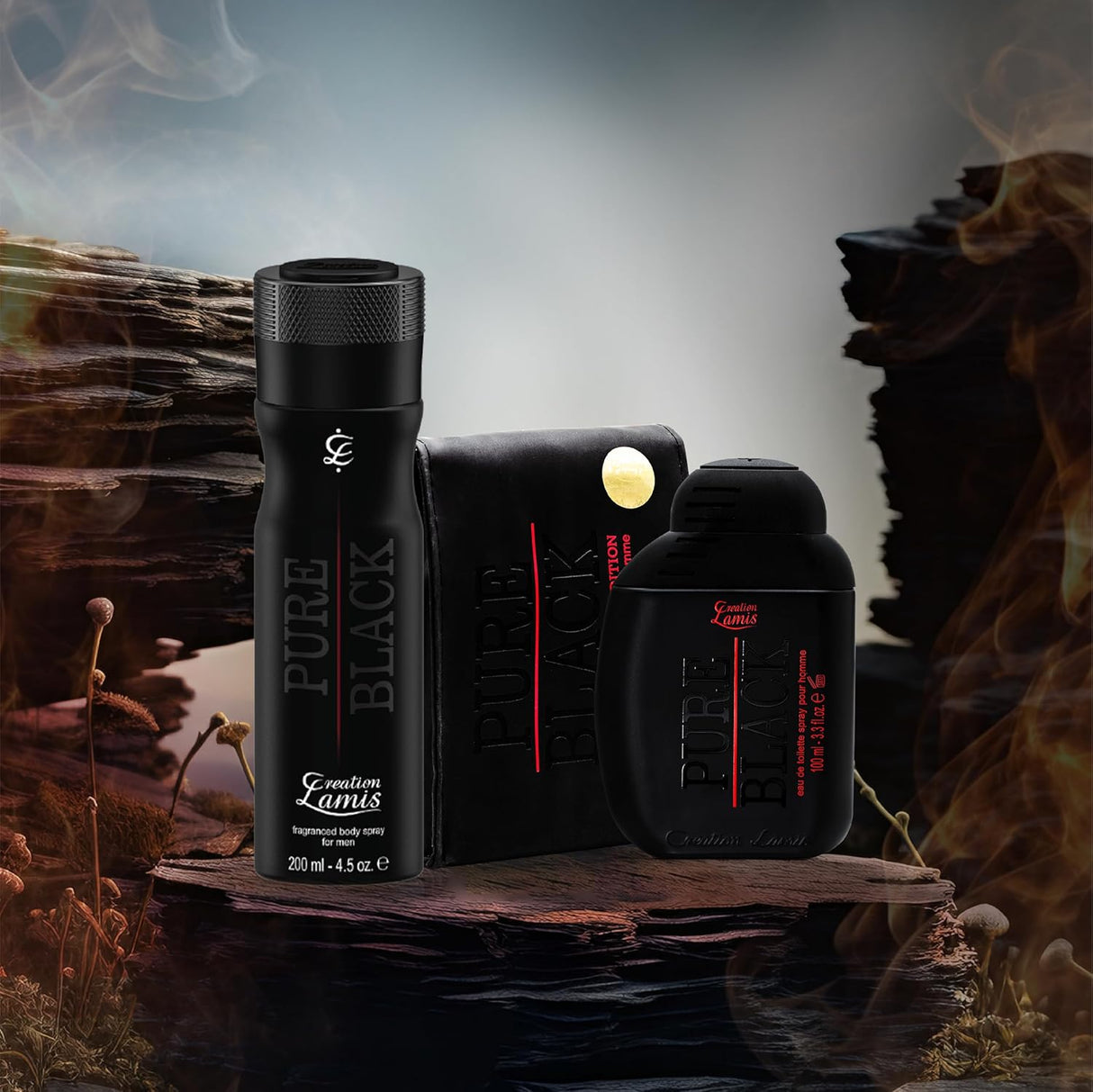 Creation Lamis Pure Black 2pcs Perfume Gift Set, 100ml EDT + 200ml Fragranced Body Spray for Men - Al Kabayel Discount CentreCreation Lamis Pure Black 2pcs Perfume Gift Set, 100ml EDT + 200ml Fragranced Body Spray for MenPerfumesCREATION LAMISAl Kabayel Discount Centre