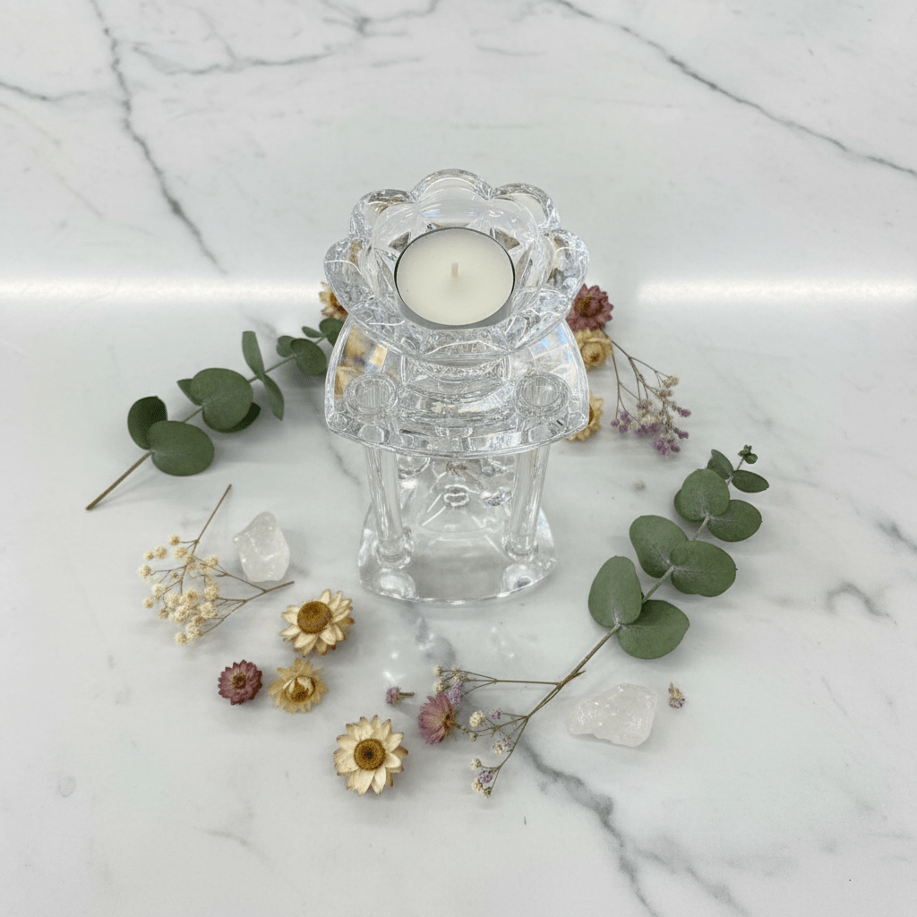 Crystal Candle Holder 15cm | Tiered Glass Candle Burner | Luxury Home Décor - Al Kabayel Discount CentreCrystal Candle Holder 15cm | Tiered Glass Candle Burner | Luxury Home DécorHome Décor AccentsAKDCAl Kabayel Discount Centre
