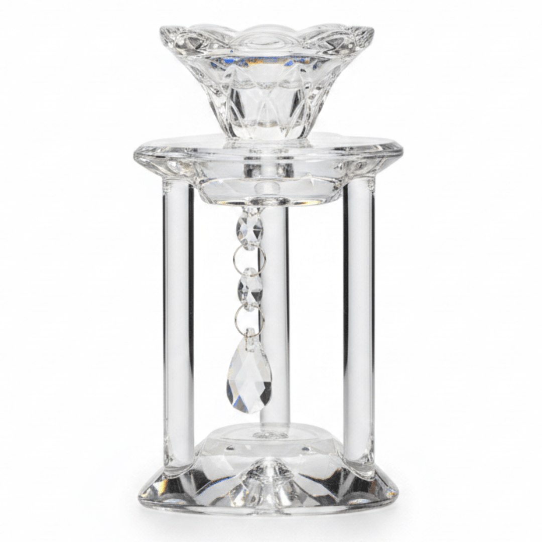Crystal Candle Holder 15cm | Tiered Glass Candle Burner | Luxury Home Décor - Al Kabayel Discount CentreCrystal Candle Holder 15cm | Tiered Glass Candle Burner | Luxury Home DécorHome Décor AccentsAKDCAl Kabayel Discount Centre