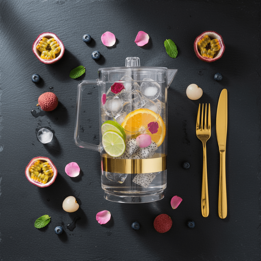 Crystal Clear Acrylic Jug with Gold Band — 1.5 Litre - Al Kabayel Discount CentreCrystal Clear Acrylic Jug with Gold Band — 1.5 LitreJugsAKDCAl Kabayel Discount Centre
