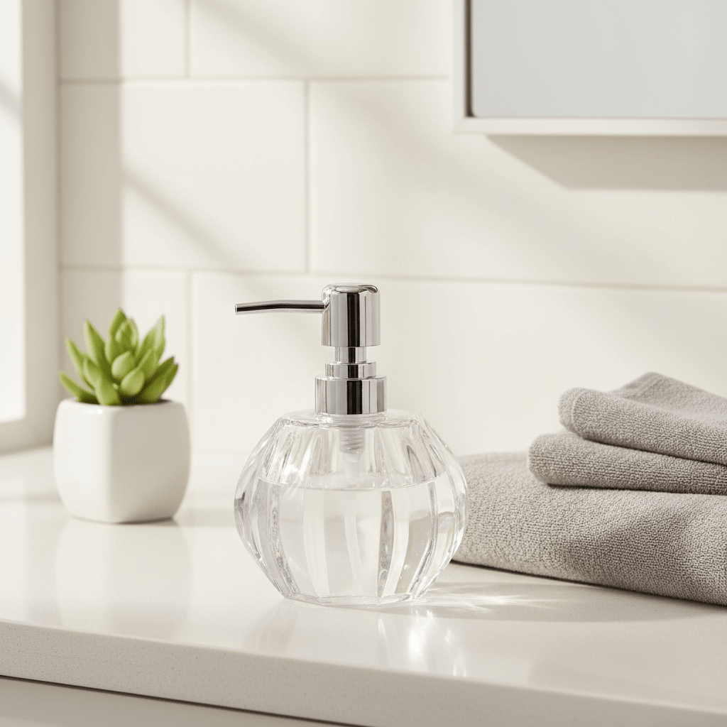 Crystal Clear Acrylic Soap Dispenser - 180ml - Al Kabayel Discount CentreCrystal Clear Acrylic Soap Dispenser - 180mlHolders & DispensersAKDCAl Kabayel Discount Centre