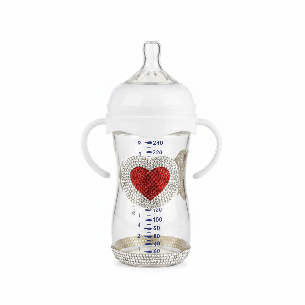 Crystal Crown Baby Glass Feeding Bottle – 240ml | Pink Diamond Edition - Al Kabayel Discount CentreCrystal Crown Baby Glass Feeding Bottle – 240ml | Pink Diamond EditionBaby ProductsAKDCAl Kabayel Discount Centre