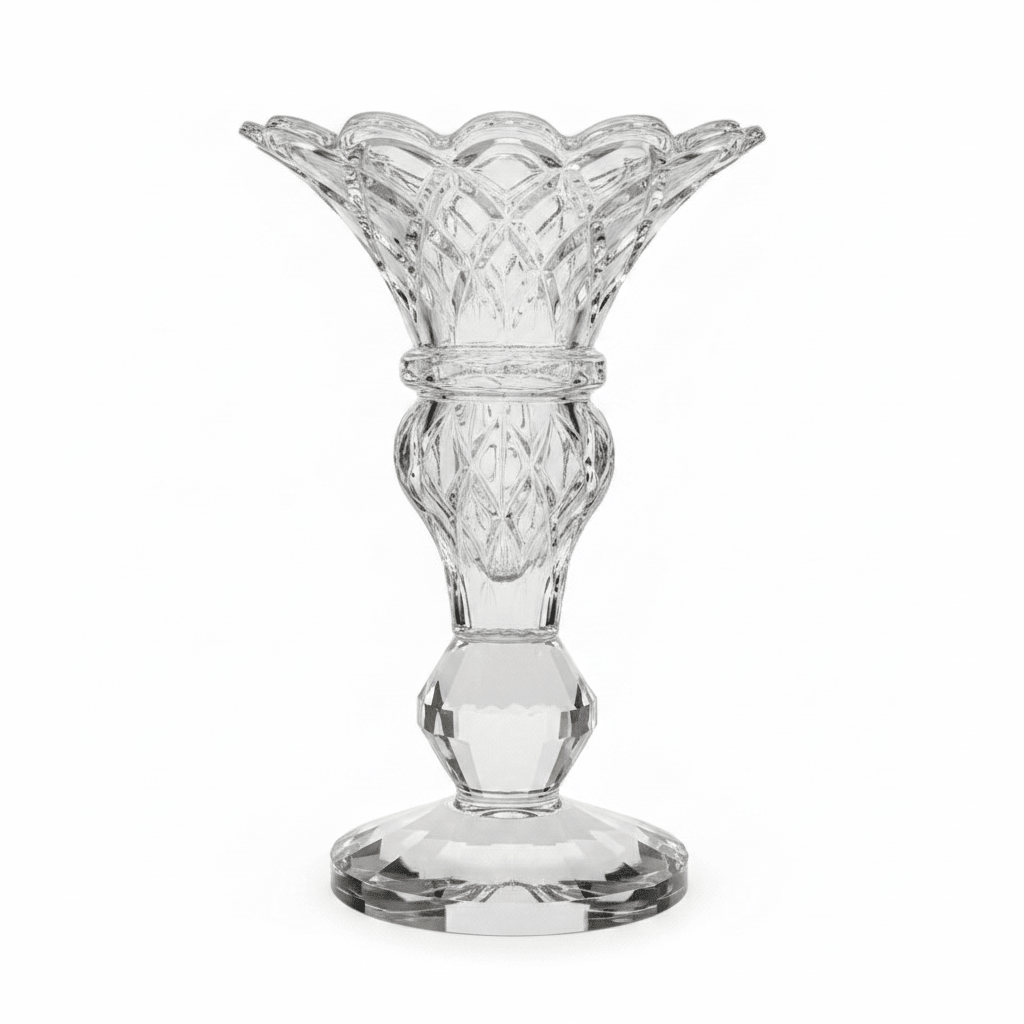Crystal Flower Vase 16cm – Ornate Cut Glass Centerpiece - Al Kabayel Discount CentreCrystal Flower Vase 16cm – Ornate Cut Glass CenterpieceHome Décor AccentsAKDCAl Kabayel Discount Centre