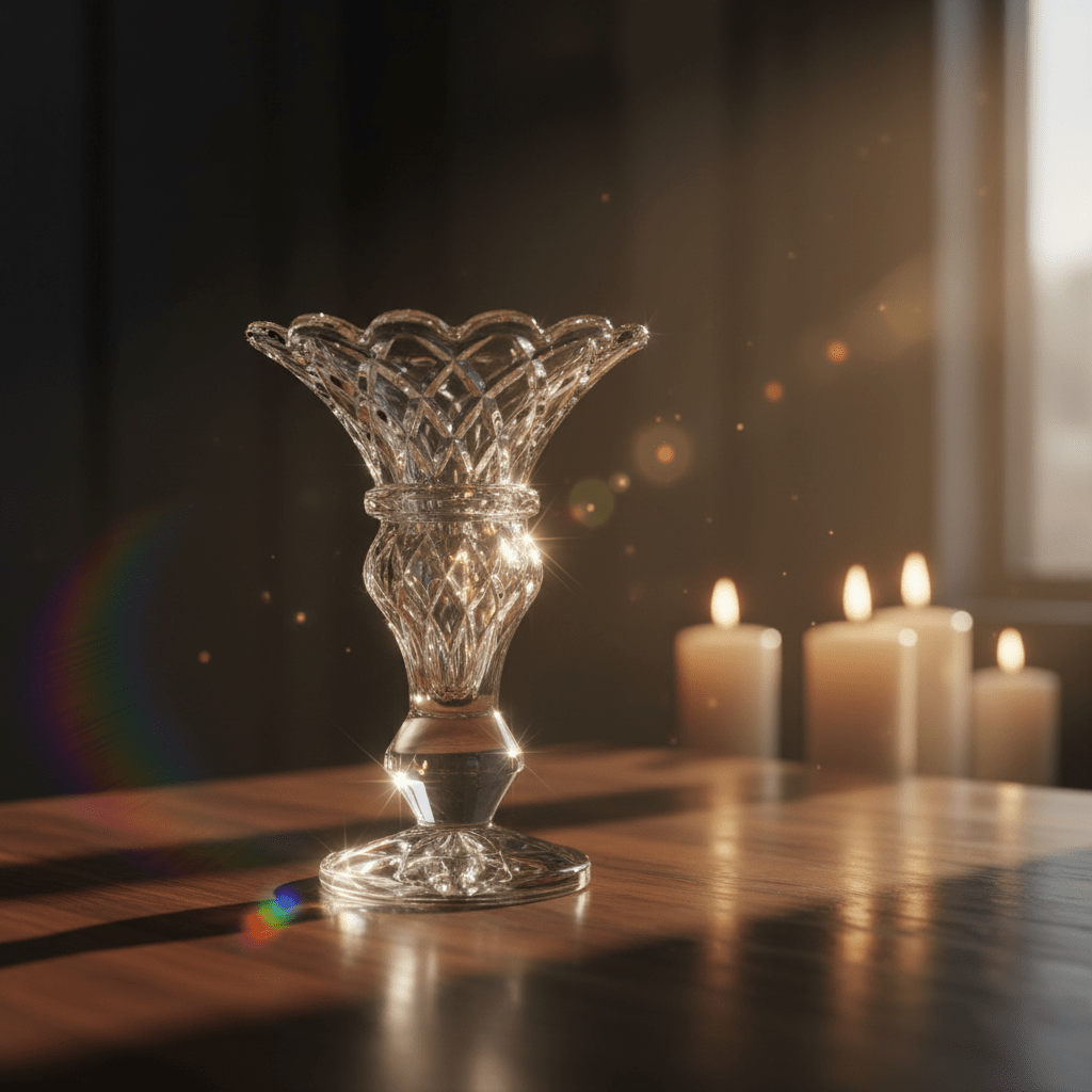 Crystal Flower Vase 16cm – Ornate Cut Glass Centerpiece - Al Kabayel Discount CentreCrystal Flower Vase 16cm – Ornate Cut Glass CenterpieceHome Décor AccentsAKDCAl Kabayel Discount Centre