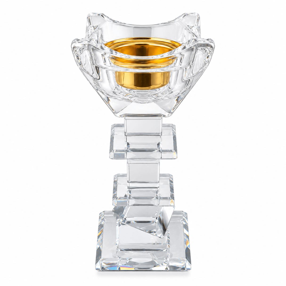 Crystal Incense Burner with Gold Insert - 17 × 6 cm - Al Kabayel Discount CentreCrystal Incense Burner with Gold Insert - 17 × 6 cmIncense BurnersAKDCAl Kabayel Discount Centre
