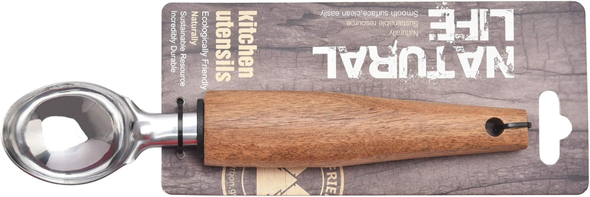 Cuisine Art Staineless Steel Ice Cream Scoop With Acacia Wood Handle - 21cmX4cm - Silver & Brown - Al Kabayel Discount CentreCuisine Art Staineless Steel Ice Cream Scoop With Acacia Wood Handle - 21cmX4cm - Silver & BrownKitchen Utensils & GadgetsCUISINE ARTAl Kabayel Discount Centre