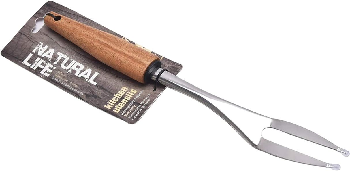 Cuisine Art Stainless Steel Fork with Acacica Wood Handle - 33cmX3.5cm - Silver & Brown - Al Kabayel Discount CentreCuisine Art Stainless Steel Fork with Acacica Wood Handle - 33cmX3.5cm - Silver & BrownKitchen Utensils & GadgetsCUISINE ARTAl Kabayel Discount Centre