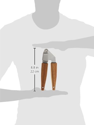 Cuisine Art Stainless Steel Garlic Presser with Acacia Wood Handle - 20cm - Silver & Brown - Al Kabayel Discount CentreCuisine Art Stainless Steel Garlic Presser with Acacia Wood Handle - 20cm - Silver & BrownKitchen Utensils & GadgetsCUISINE ARTAl Kabayel Discount Centre