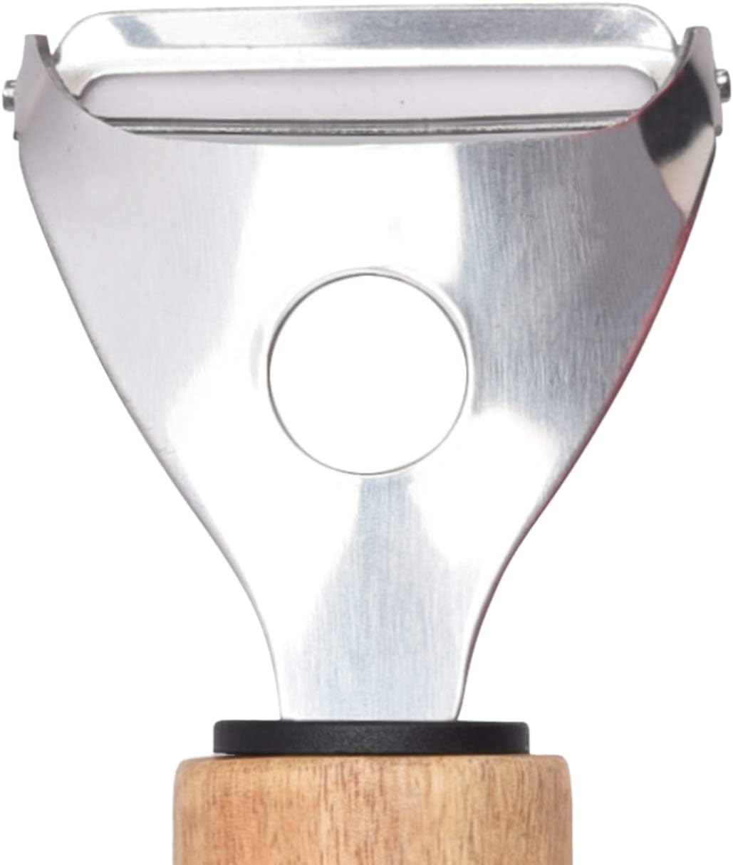 Cuisine Art Stainless Steel Peeler With Acacia Wood Handle - 19cm - 5.5cm - Silver & Brown - Al Kabayel Discount CentreCuisine Art Stainless Steel Peeler With Acacia Wood Handle - 19cm - 5.5cm - Silver & BrownKitchen Utensils & GadgetsCUISINE ARTAl Kabayel Discount Centre