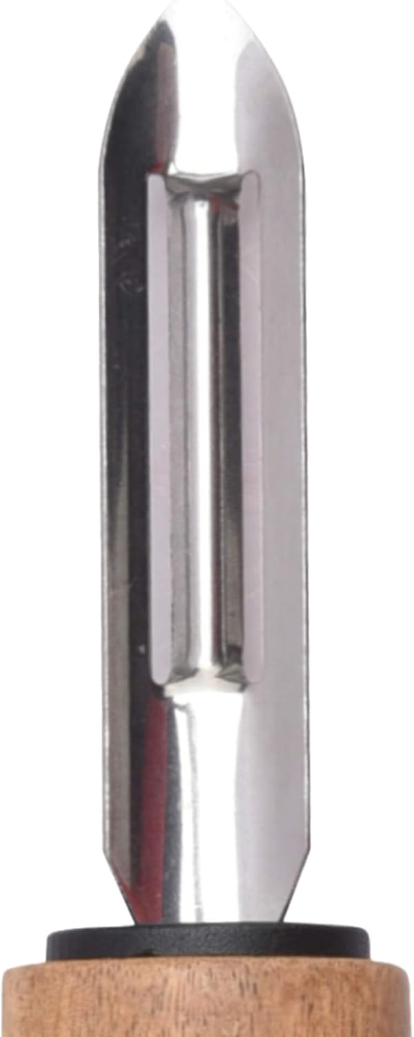 Cuisine Art Stainless Steel Peeler with Acacia Wood Handle - 20cm - Silver & Brown - Al Kabayel Discount CentreCuisine Art Stainless Steel Peeler with Acacia Wood Handle - 20cm - Silver & BrownKitchen Utensils & GadgetsCUISINE ARTAl Kabayel Discount Centre