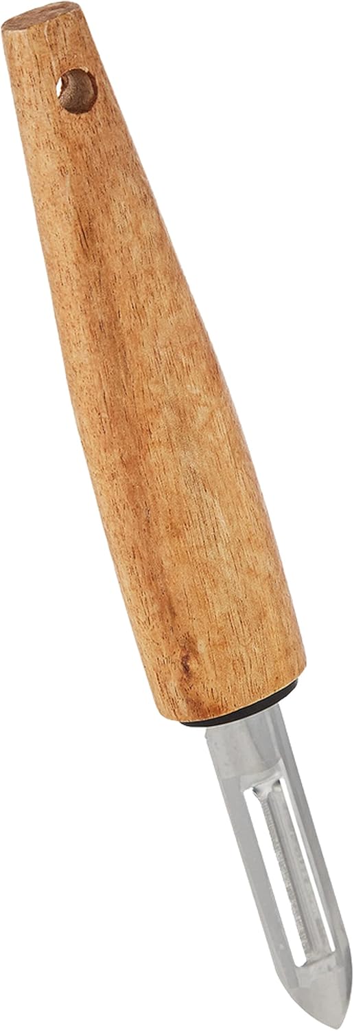 Cuisine Art Stainless Steel Peeler with Acacia Wood Handle - 20cm - Silver & Brown - Al Kabayel Discount CentreCuisine Art Stainless Steel Peeler with Acacia Wood Handle - 20cm - Silver & BrownKitchen Utensils & GadgetsCUISINE ARTAl Kabayel Discount Centre